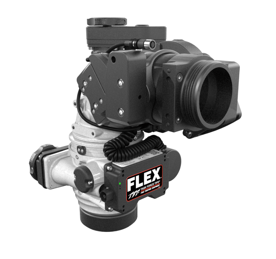 Task Force Tips Flex RC 2000 GPM (7600 LPM) Monitor, Aerial Platform – 4″ (100 mm) RPF Rigid Inlet, 3.5″ (90 mm) NHM Rigid Outlet, 12/24 VDC Acc. Power, J1939 CAN Bus, Silver