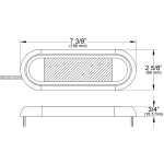 Amdor Luma Bar ALS-I 7" Rectangular With Frosted Lens