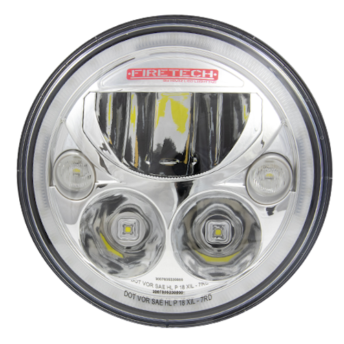 FireTech 5.75" Round High Beam Headlight Kit with Mount Single or 4 Pack