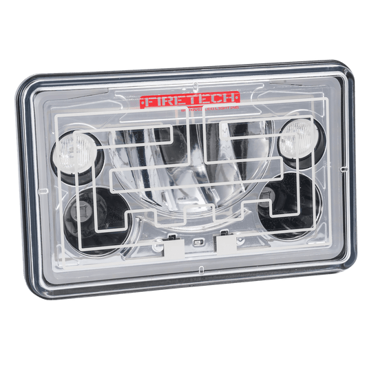 FireTech LED 4x6 Heated LED Headlights - HiViz LED