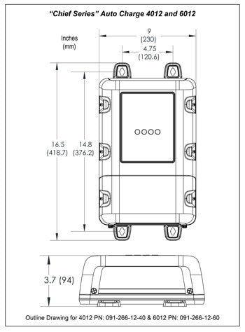 Kussmaul Chief Series Smart Charger 6012, Optional Remote Panel