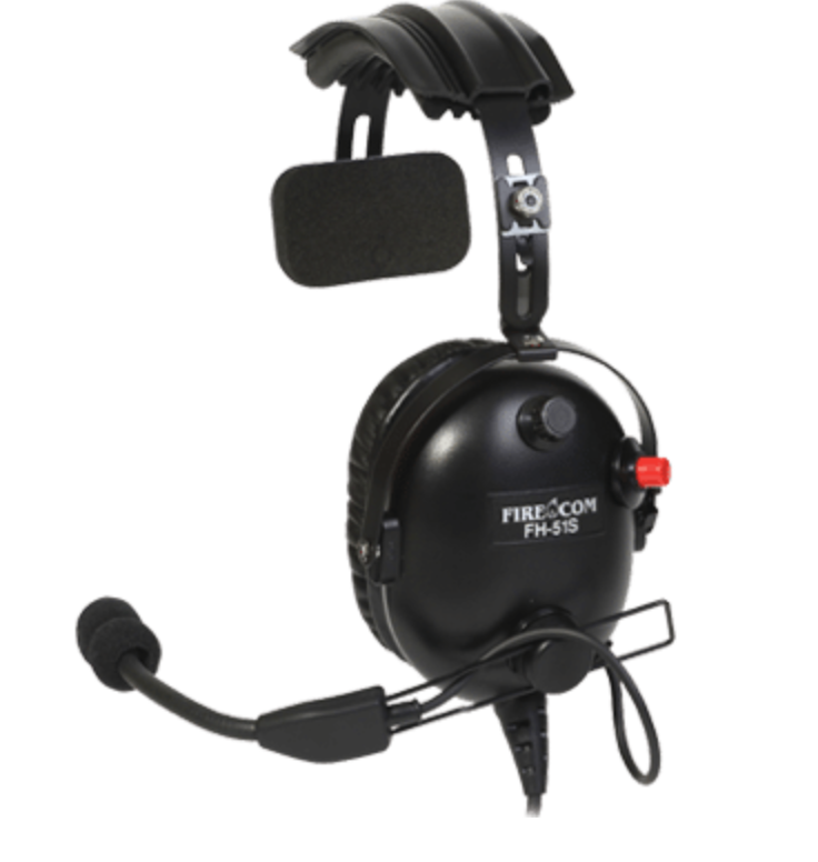 Fire Engine Headset Firecom FH-51S Over the Head Single-Ear Wired Headset – Elevated Fire ...