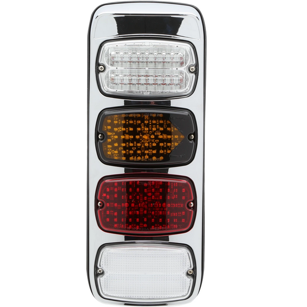 Whelen M6 Series Chrome Vertical Flange