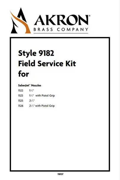 Akron Brass Field Service Kit for Styles 1522, 1523, 1525 and 1526