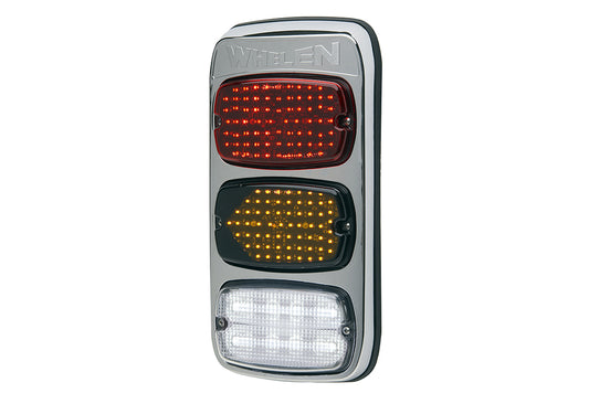 Whelen M6 Series Chrome Vertical Flange P/N M6FCV3