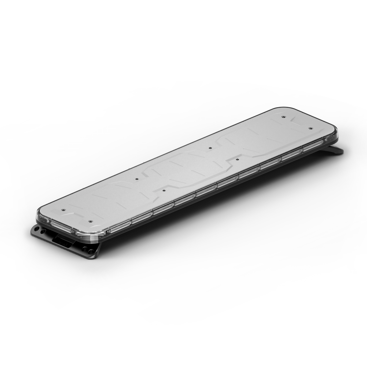 A 49-inch rooftop lightbar for vehicles, with a sleek, silver metallic finish and multiple LED lights arranged in a bar shape.