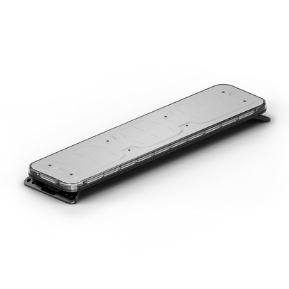 A 49-inch rooftop lightbar for vehicles, with a sleek, silver metallic finish and multiple LED lights arranged in a bar shape.