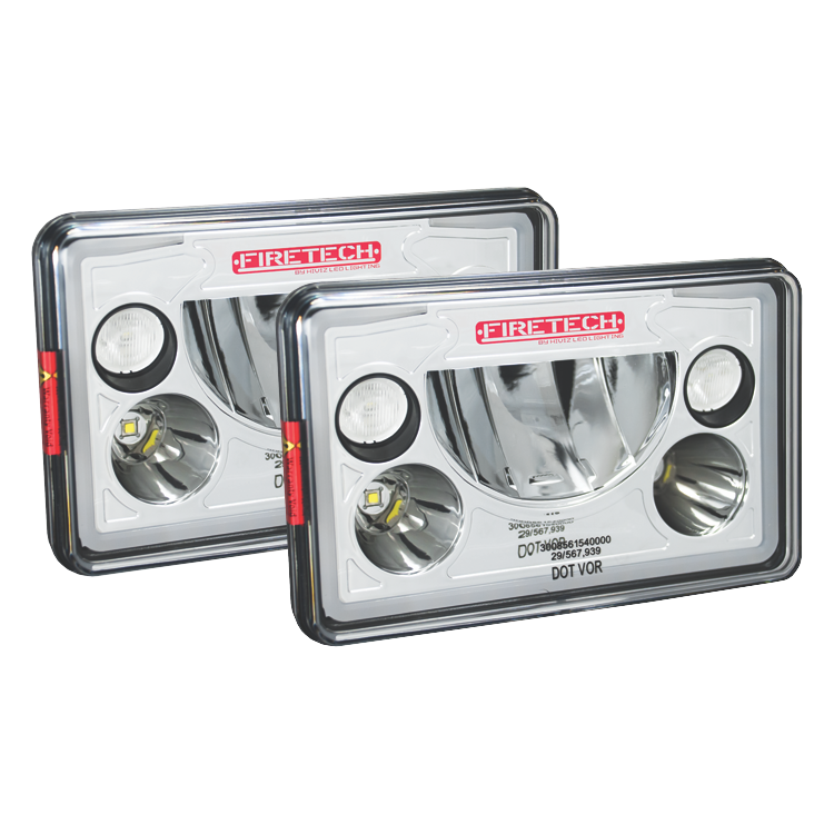 FireTech HiViz LED 4 X 6 Headlight Kits or Individual