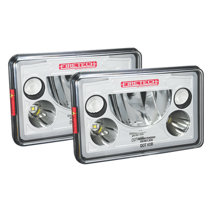 FireTech HiViz LED 4 X 6 Headlight Kits or Individual