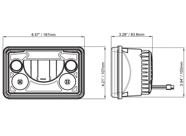 FireTech HiViz LED 4 X 6 Headlight Kits or Individual