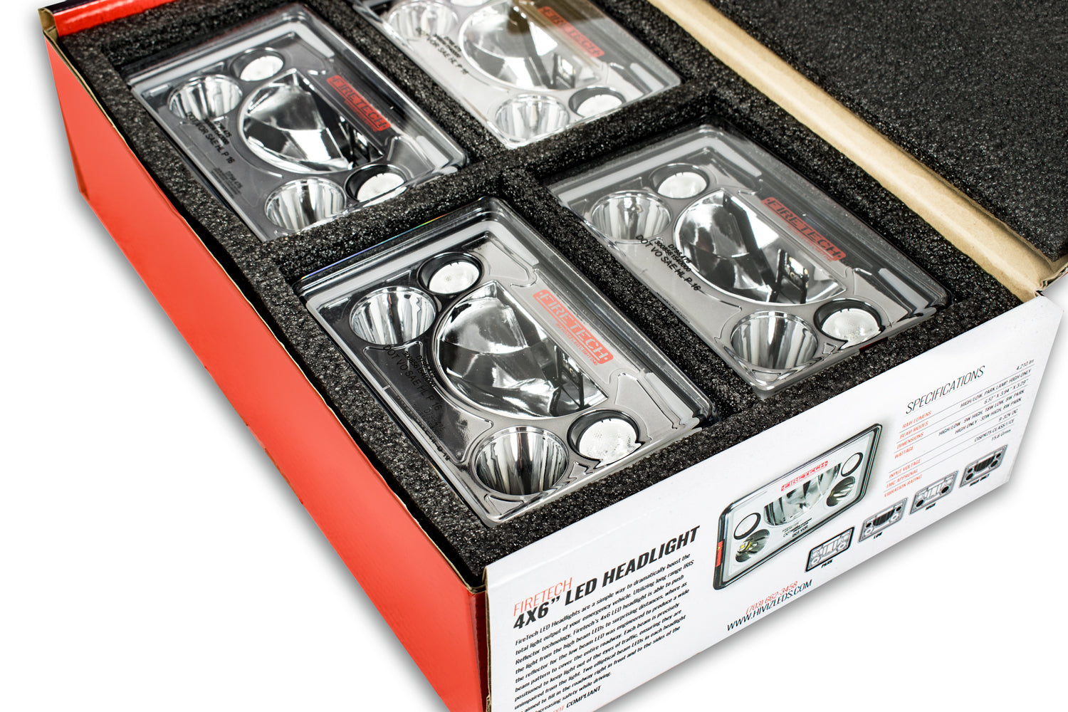 FireTech HiViz LED 4 X 6 Headlight Kits or Individual – Elevated