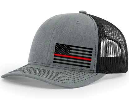 Thin Red Line Mesh Back Trucker Hat Adjustable