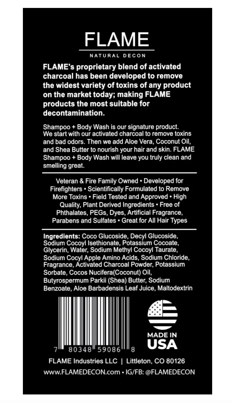 Flame Shampoo + Body Wash 0.5oz Packs