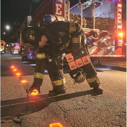 Pi-Lit Rechargeable ICS Paired Sequential Road Flares Red