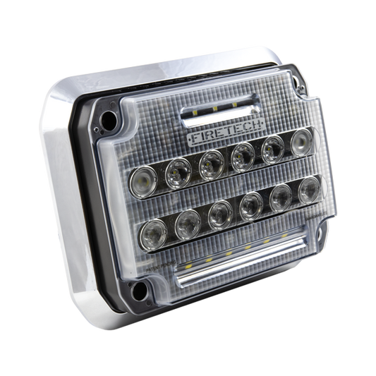 FireTech HiViz Guardian Surface Mounted LED Scene Light Standard Chrome or Black