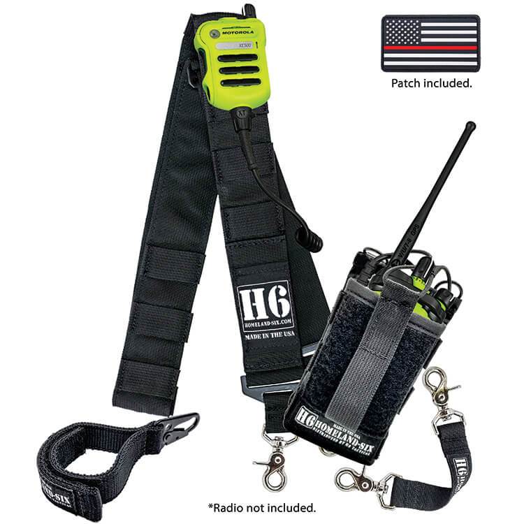 Homeland Six H6 Tactical Nylon Radio Strap Kit in Black
