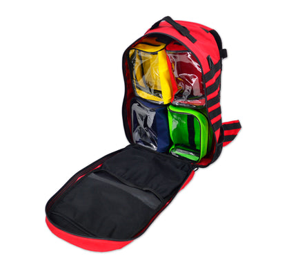 Modular Tactical Medic Backpack in Red and Black